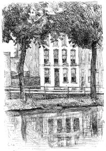 公園から見たイスラエルの家、c1880-1882。