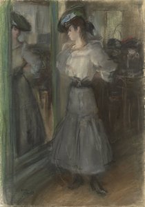 鏡の前の女の子 作： Isaac Israels