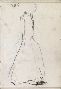 横顔で立っている女性 作： Isaac Israels