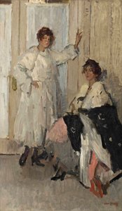 アムステルダムのヒルシュにあるマネキンのIppyとGertie、1915〜17年頃（キャンバスに油彩） 作： Isaac Israels