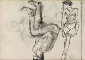2 人が座っている女性の裸体 作： Isaac Israels