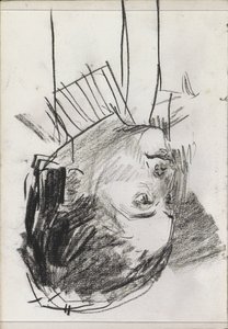 女性の頭、横顔 作： Isaac Israels
