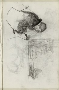 座っている男性、横顔 作： Isaac Israels