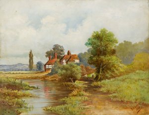 「風景」、1893 作： Isaac John Williams