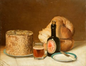 静物画」1895年 作： Isaac John Williams