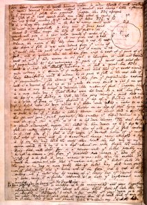 アイザックニュートンによる手紙、1679年11月28日 作： Isaac Newton