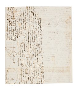 Principia Mathematica の 2 ページの改訂版 作： Isaac Newton