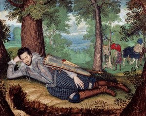 エドワード・ハーバート、チャーバリーの最初の男爵ハーバート、1610-14年頃（ミニチュア） 作： Isaac Oliver