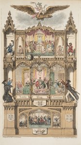 The Frontispiece、The English Spy、パブ。 1824（手塗りの彫刻） 作： Isaac Robert Cruikshank