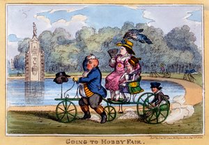1835年ホビーフェアに行く（手塗りの彫刻） 作： Isaac Robert Cruikshank