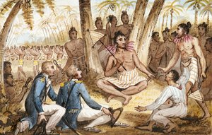 「キャプテンクックの航海」のイラスト 作： Isaac Robert Cruikshank
