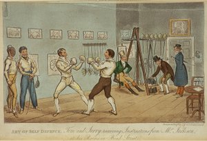 アート・オブ・セルフディフェンス（カラーリトグラフ 作： Isaac Robert and George Cruikshank