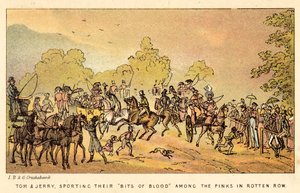 トムとジェリー、Rotten Rowのピンクの間で血のビットをスポーツ 作： Isaac, Robert and George Cruikshank