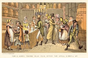 トムとジェリー、呪文が解散した後、ブルールインを奪う 作： Isaac, Robert and George Cruikshank