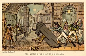 チャーリーのベストを手に入れるトム 作： Isaac, Robert and George Cruikshank