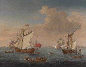 シアーネス近くのテムズ河口の船