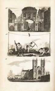 テンプルバー、パヴィアーズ、ウェストミンスター寺院 作： Isaac Taylor