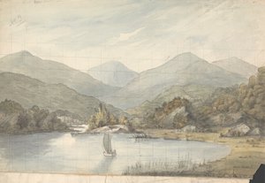 湖の間の川の眺め 作： Isaac Weld