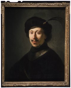 ゴーゲットと羽毛帽の若い男、1630年頃