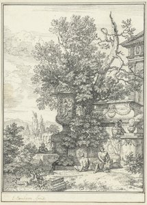 古典的な風景 作： Isaac de Moucheron