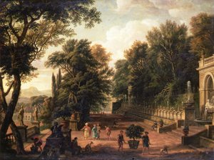 チボリのヴィラ・デステの庭園 作： Isaac de Moucheron