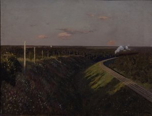 途中の電車、1890年代 作： Isaak Ilyich Levitan
