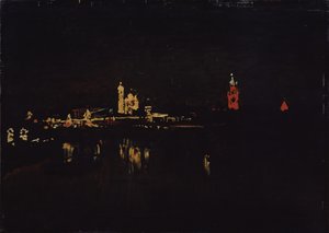 モスクワクレムリンの照明、1896年 作： Isaak Ilyich Levitan