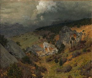 クリミア山脈、1886年 作： Isaak Ilyich Levitan