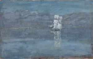 帆船のある風景、1890年代末 作： Isaak Ilyich Levitan