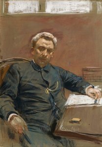 無声映画俳優アレクサンダー・パブロヴィッチ・レンスキーの肖像 1847-1908、1890 年代。 作： Isaak Ilyich Levitan