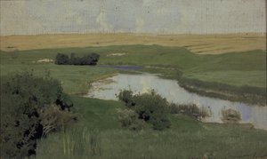 小さな川イストラ、1885-1886 作： Isaak Ilyich Levitan