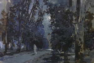 影。 1880年代の月夜。 作： Isaak Ilyich Levitan