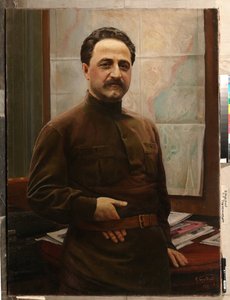Grigory Ordjonikidze - Grigory (Sergo) Ordzhonikidze (1886-1937) の肖像 - Brodsky、Isaak Izrailevich (1884-1939) - 1929 - キャンバスに油彩 - State Central Military Museum、モスクワ 作： Isaak Israilevich Brodsky