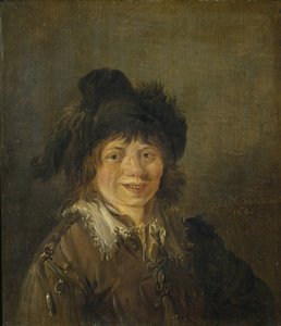 自画像-自画像」オスターデ、アイザック・ファン .木に油彩 作： Isack van Ostade