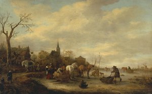 冬の情景 作： Isack van Ostade