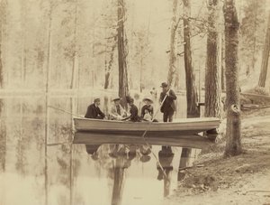 ステラ湖の風景、ワヲナ駅、1880年（写真）