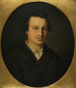 詩人ハインリッヒハイネの肖像1797-1856、1843 作： Isidor Popper