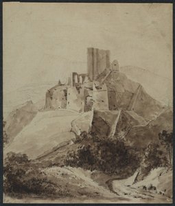 シャトー ダルクの廃墟、1819 年。 作： Isidore Justin Taylor
