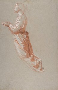 天使の高音域、聖レミ礼拝堂、サント・クロチルド...、19tの壁画のための習作 作： Isidore Pils