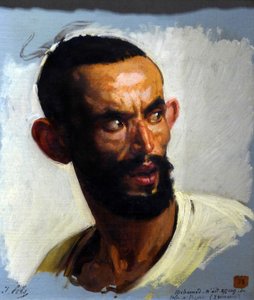 カビルの頭、1860年頃（キャンバスに油彩） 作： Isidore Pils