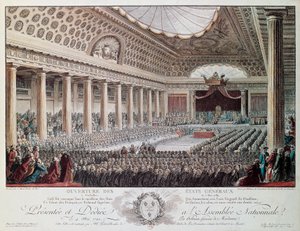 1789年のヴェルサイユでの三部会の開会式、ヘルマンの彫刻、フランス革命、フランス
