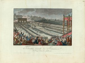 1790 年 7 月 14 日のシャン ド マルスでのフェデレーション フェスティバル。