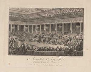 1789年8月4日の夜、国会で、1790 作： Isidore Stanislas Helman