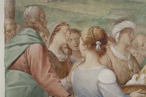神殿でのイエスのプレゼンテーションからの詳細、1623-34 作： Isidoro Bianchi