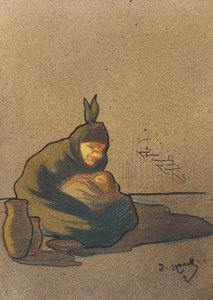 ボイの女性クレティン 作： Isidre Nonell