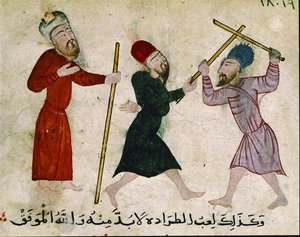 メン・デュエリング、オールド・カイロ（フォスタット）、910-1171 作： Islamic School