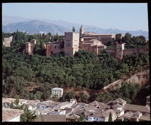 アルハンブラ宮殿の城塞と宮殿の眺め 作： Islamic School