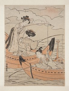 恋の舟」（カラー木版画