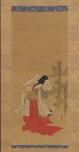 新年の遊女ダンサー白菱、1764-88。 作： Isoda Koryusai