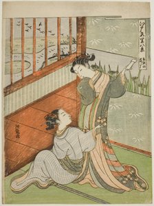 連載「江戸色里八景」より 吉原落雁（よしわらのらくがん） 作： Isoda Koryusai